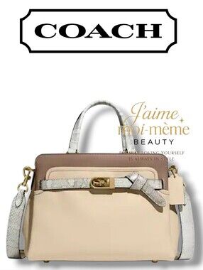 Coach RETAIL Exotic Python Tate Carryall 29 with Snakeskin